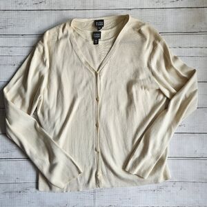 Eileen Fisher Cardigan And Shell Italian Yarn Yellow Size Large